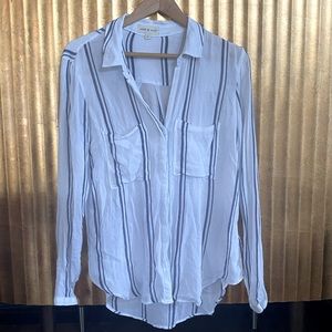 Cloth and Stone White/Navy Button Down